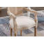 Chaise d'appoint rembourrée capitonnée en tissu crème