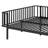 Heavy-Duty Metal Slat Daybed with Sofa-Style Frame-129466816