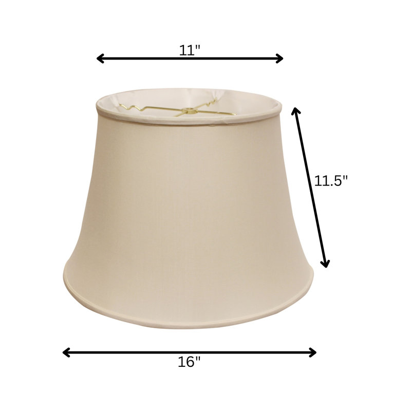 Abat-jour cloche en soie / shantung 11,5 "H (araignée), Champagne