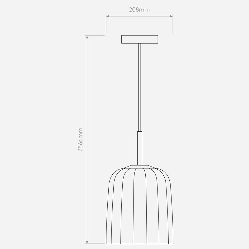 Veo Pendant 180, 112.83" H x 8.19" W x 8.19" D