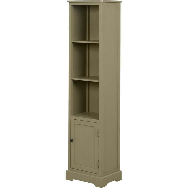 Croft 153cm H x 38cm W Bookcase, Olive Green