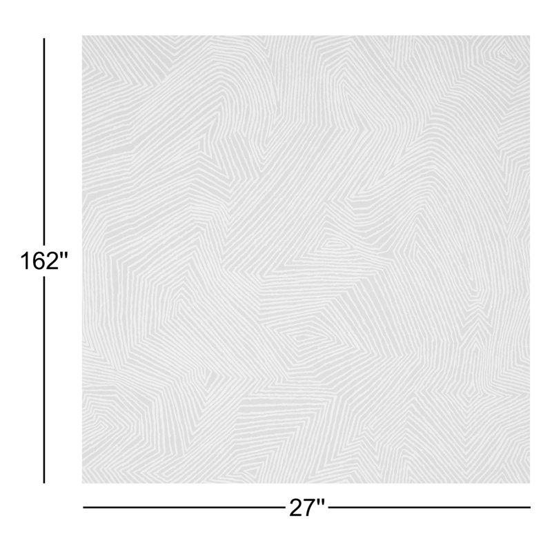 Labyrinth Grand Wallpaper, Soft Silver