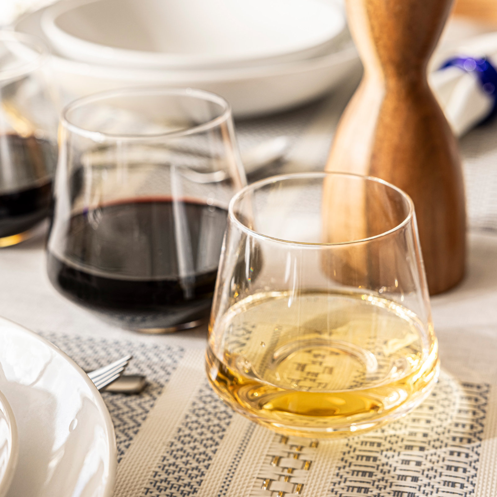 Handmade Stemless Wine Glass, 13 oz.