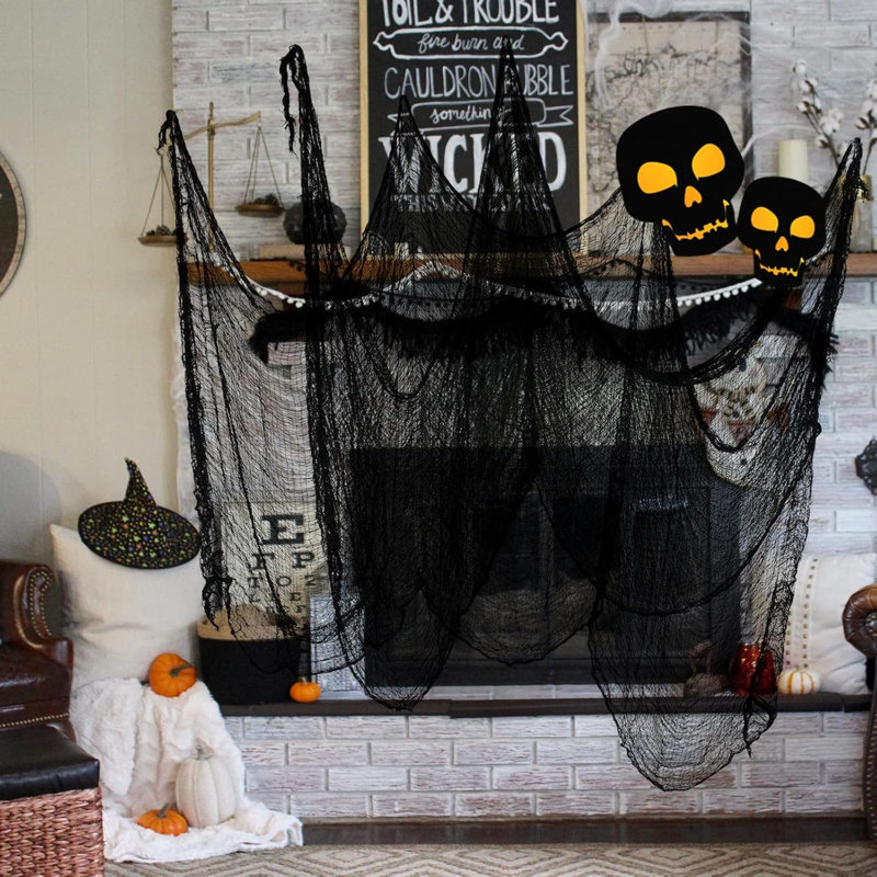 590 "X 30" Halloween Tissu effrayant Spooky Halloween Decorations