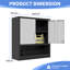 Armoire de rangement murale en métal avec tablette ajustable et porte-outils durable 29,5 po Mak Peace-713015441
