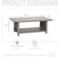 Table basse d'extérieur à 2 niveaux avec cadre en aluminium