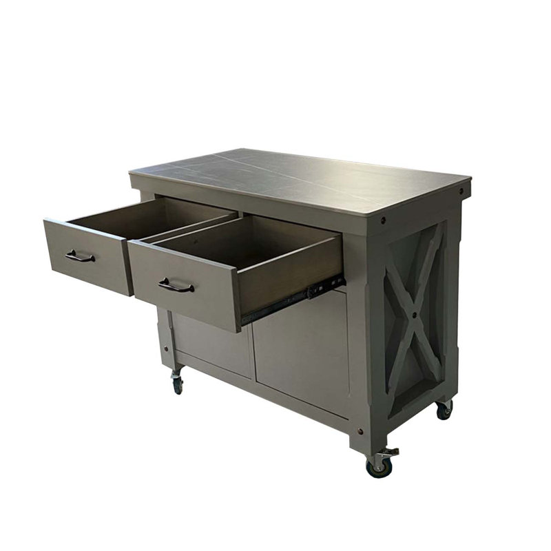 Îlot de cuisine en bois massif