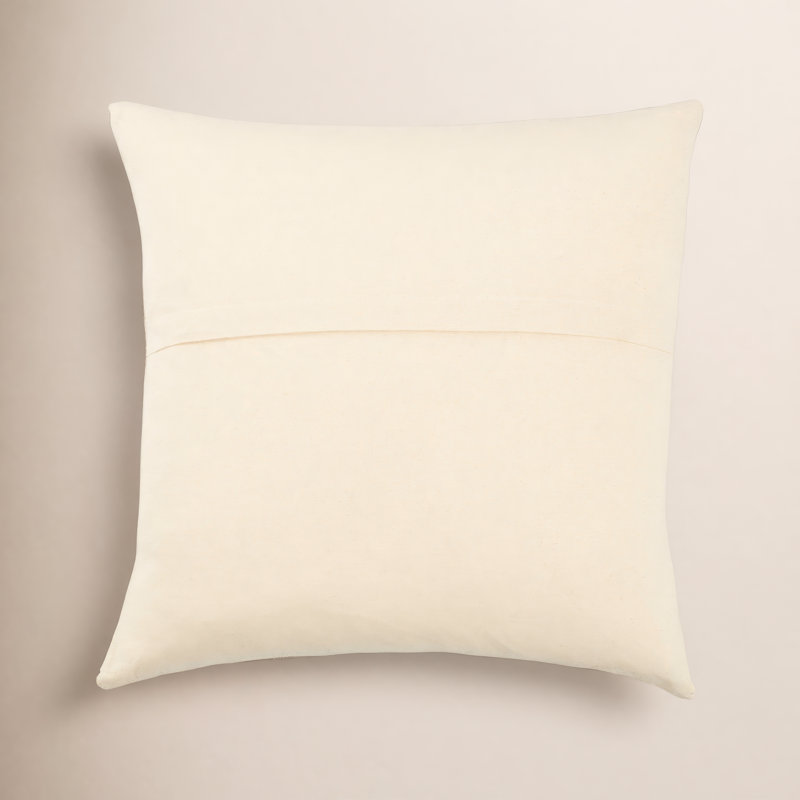 Housse et insert de coussin en coton Erickson Metson, Angora / blanc neige / sabot / antilope, Duvet