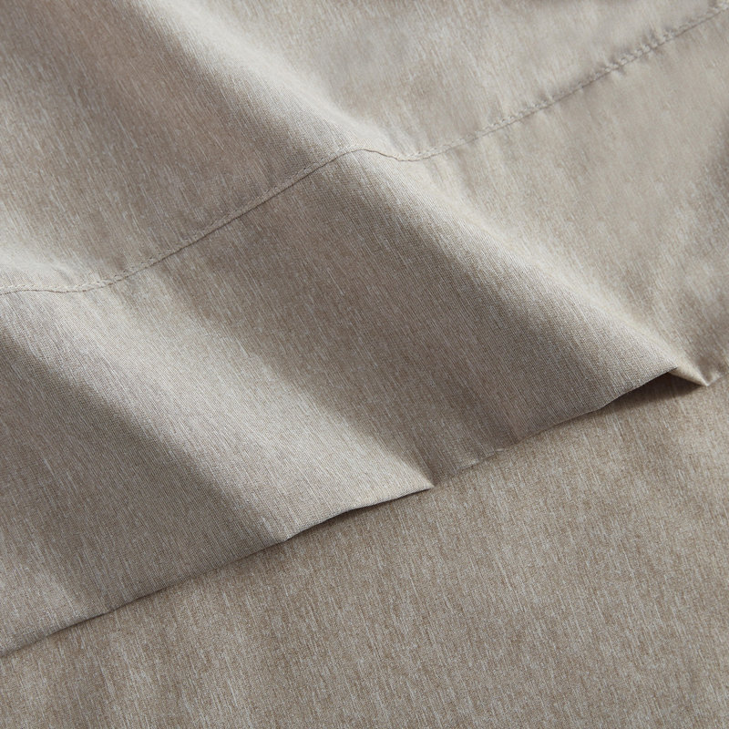 Sand Beige Twin Organic Polyester Microfiber Sheet Set
