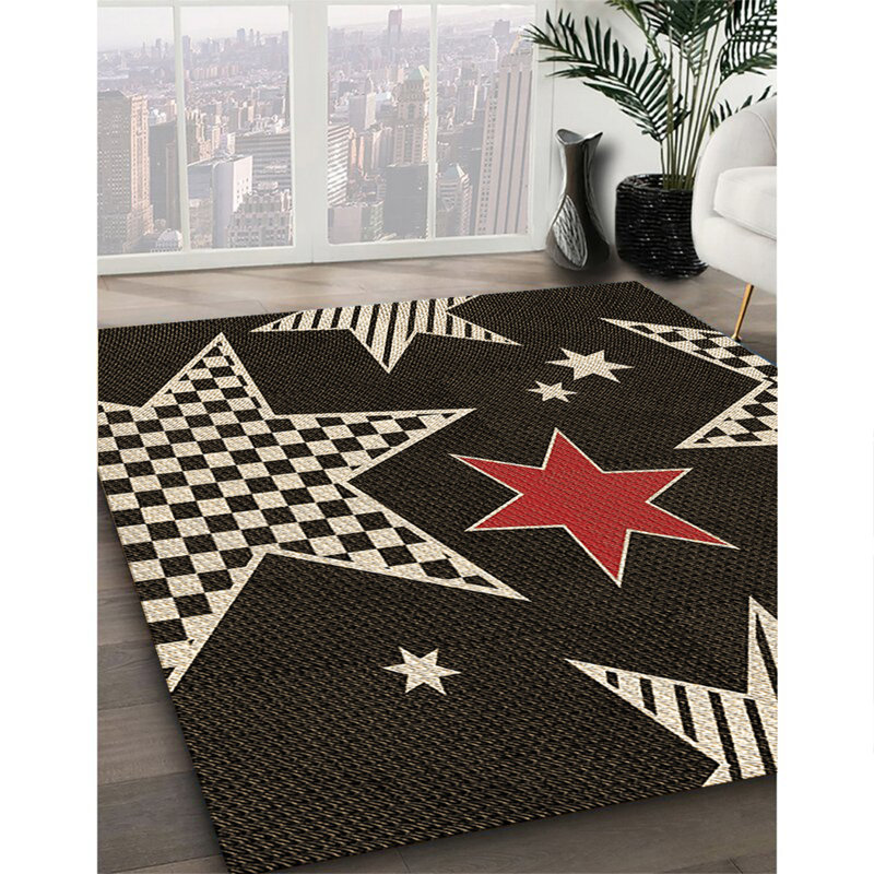 Geometric Indoor Rug, Square 4'