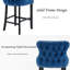 Velvet Upholstered Solid Wood Kitchen Bar Stools  (Set of 6)-103146271