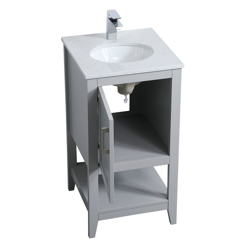 Ensemble de meuble-lavabo simple 18 po Scottsbluff, Gris