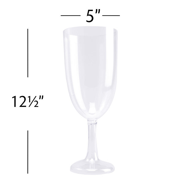 Disposable Plastic Wine Glass for 30 Guests EcoQuality