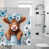 Gray Baby Cow & Floral Wreath