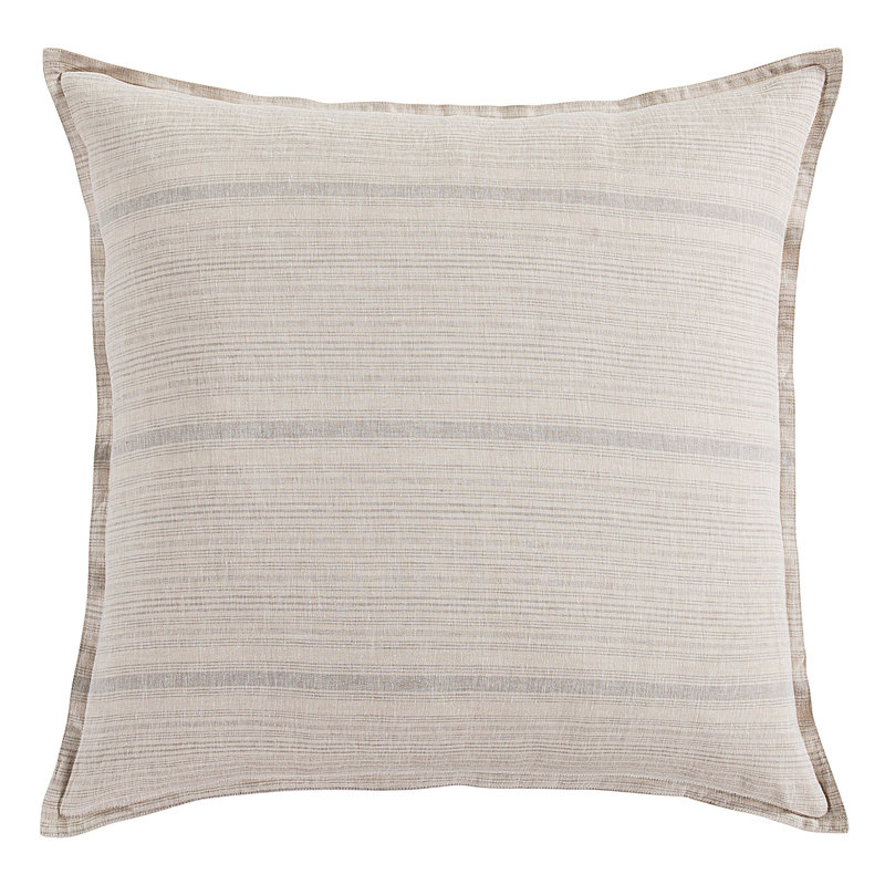 HiEnd Accents 100% Linen French Flax Modern Rustic Farmhouse Reversible Euro Sham 27 x 27 inch