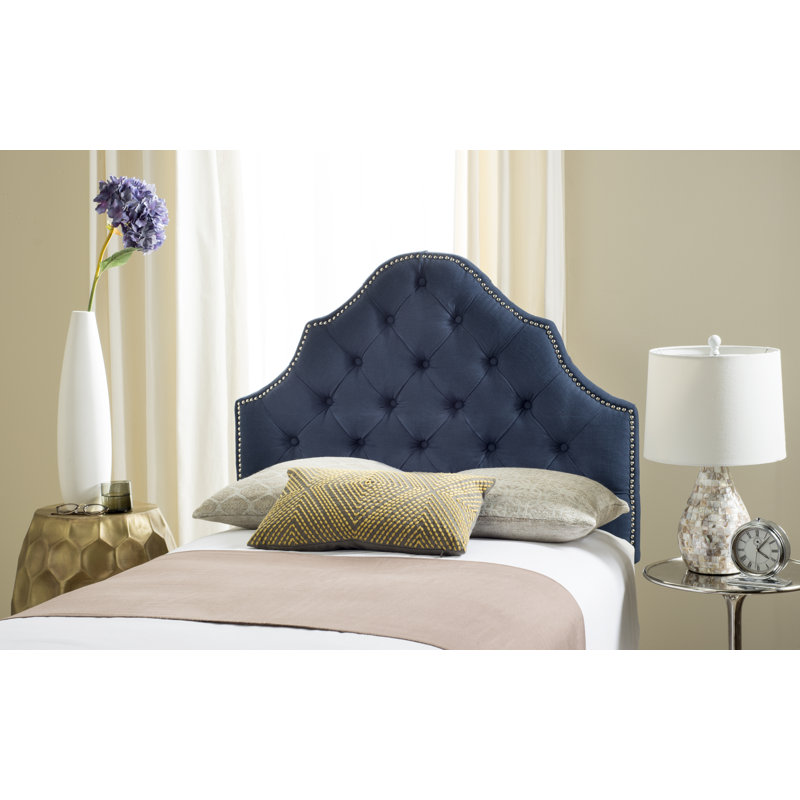 Danile Upholstered Headboard, Twin, Steel Blue