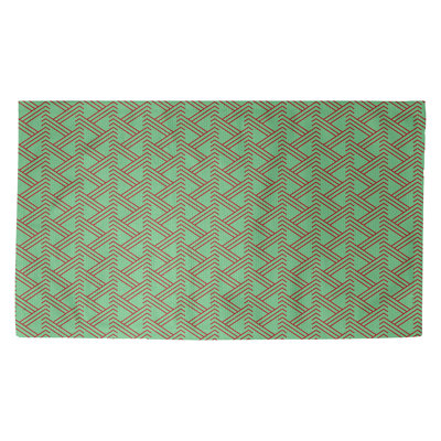 Tapis vert/brun fait main