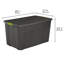 Sac de rangement en plastique empilable avec couvercle et roulettes, gris-62067706