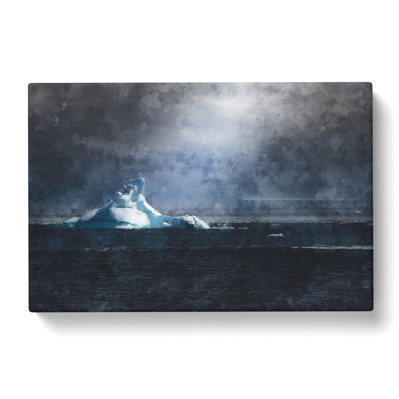 Glacier And Iceberg In Antarctica - Wrapped Canvas, 50cm H x 76cm W x 3cm D