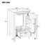 Meuble-lavabo de 20,3 po avec lavabo, tiroir fonctionnel, tablette de porte, porte à fermeture en douceur-411647318