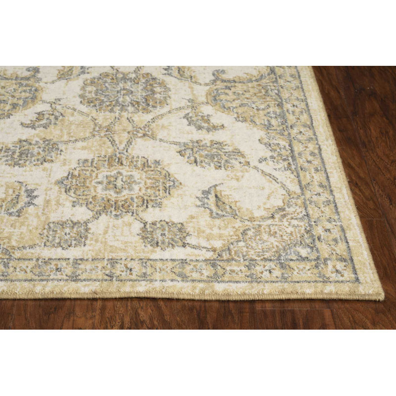 Tapis rouge tissé à la main Derron, Rond 6 pi