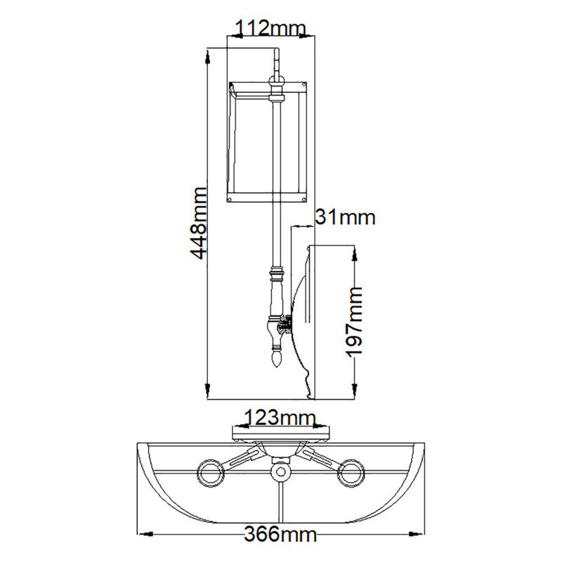 Chaves Solid Brass Wall Sconce