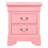 LouisPhillipe 2-Drawers Nightstand, Pink-649461757