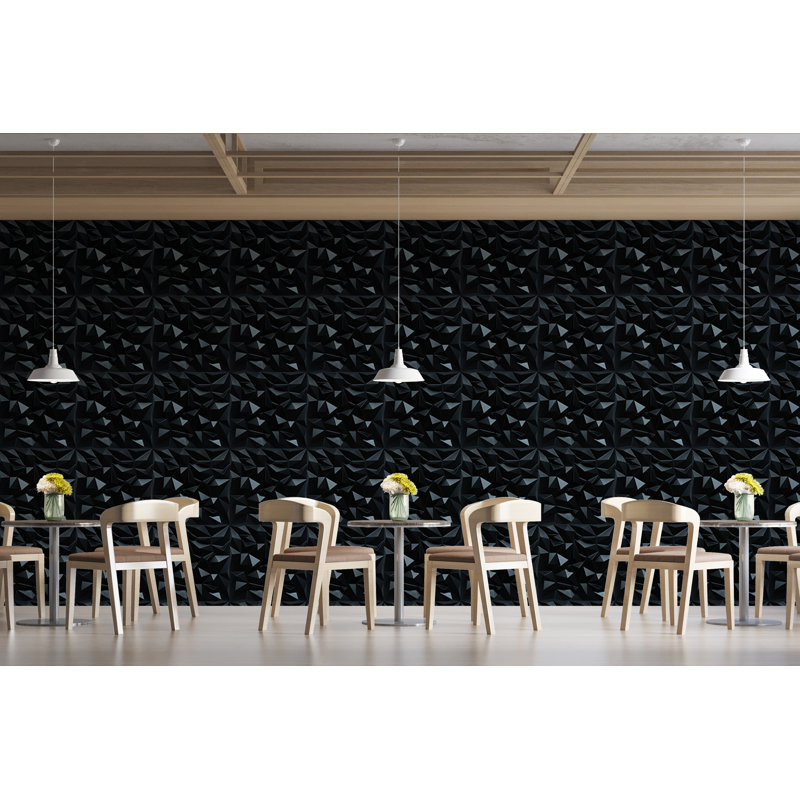 Falkirk Ross 19.7" x 19.7" 3D Wall Panel (5-pack), Black