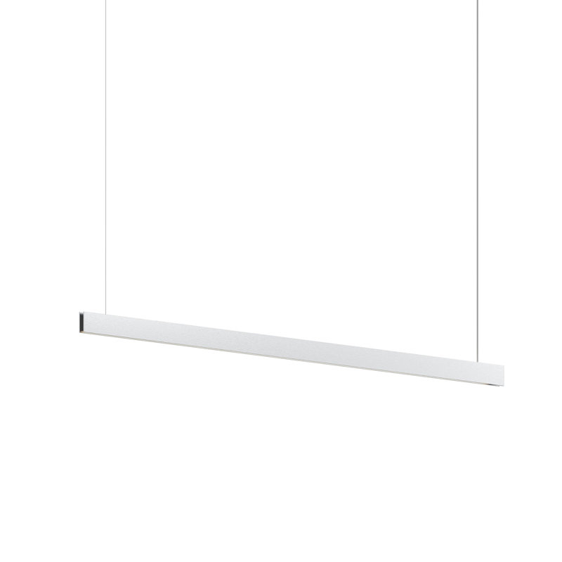 Lithe 1 - Light LED Pendant, 2.25" H x 72" W x 0.75" D, Natural Anodized