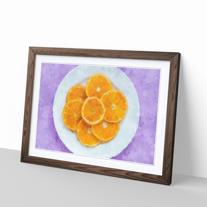 Slices of the Orange - Picture Frame Painting Print, Walnut Framed, 45cm H x 63cm W x 2cm D