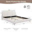 Lit plateforme tapissier en lin avec pieds en bois massif Cocoon-817932825