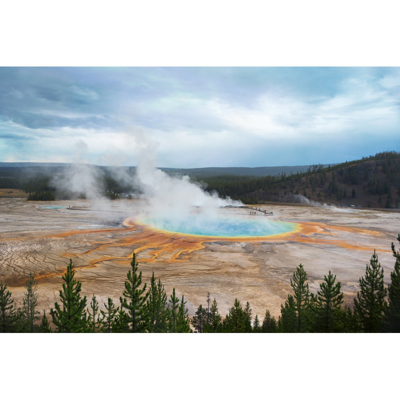 Yellowstone Grand Prismatic Spring - Photographie sur toile tendue, H 8 po x l 12 po