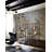 Brown Geometric Tile Pattern Concrete Background Removable Wallpaper-260261949