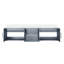 Meuble-lavabo double gris foncé 80 po X P 22 po D, avec plateau en marbre de culture-117843351