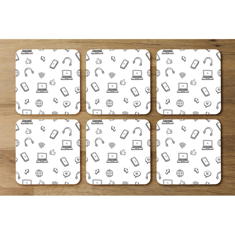 Square 6 Piece Coaster Set