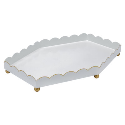 Eloise Gloss White and Gold Tray