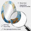 Miroir mural ovale bleu et doré Symphony VII - Traditional-764011308