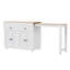 Îlot de cuisine 74,5 pouces avec table de salle à manger extensible, étagère à épices, 2 tiroirs et armoire 4 portes, blanc | Idée de cadeau-1171357037