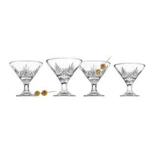 Curated Set of 8 Assorted Nick and Nora Cocktail Glasses, Mismatched Liquor  Cocktail Barware Glass, Hand Blown Stemware for Craft Cocktails 