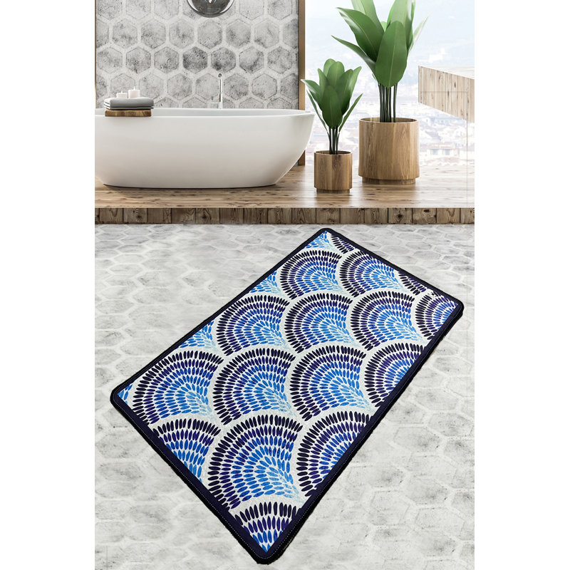 Tapis de bain antibactérien 100% polyester, 27,6 po x 47,2 po | Dessous antidérapant, hauteur des poils de 0,4 po, 1,54 lb | Lavable à la machine à 30 ° C, durable et facile à nettoyer, parfait pour la sécurité et le confort de la salle de bain