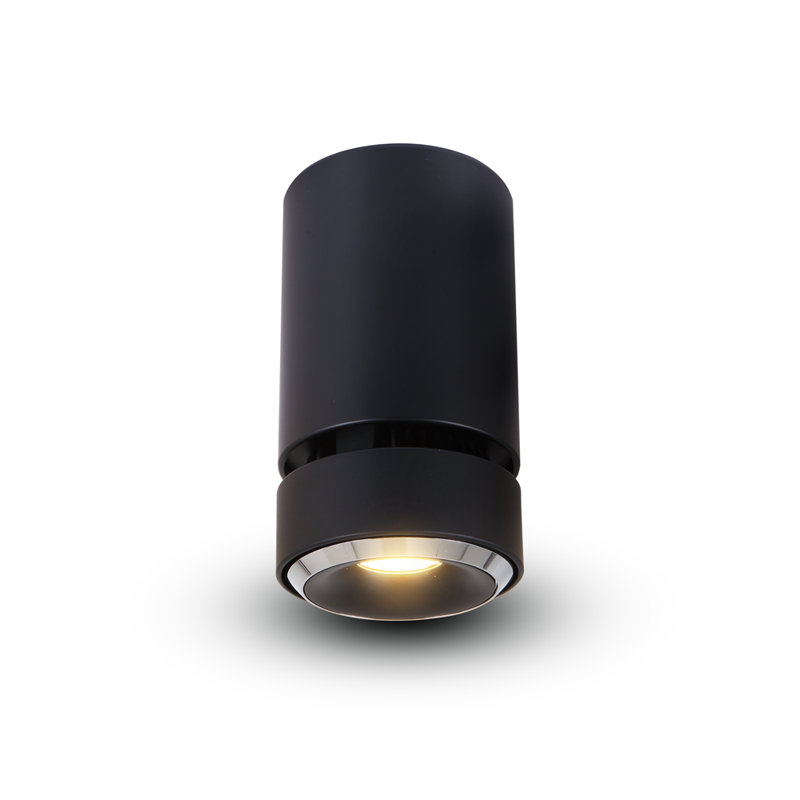 Orbit Integrated LED ETL Certified Surface Mounted Adjustable Downlight, Beam Angle 36, Black