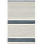 Tricia Hand Woven Flat Weave Wool/Cotton Striped Rug in Blue/Ivory-20112138