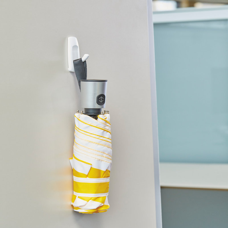 White Plastic Self-Adhesive Utility Hooks with Strips