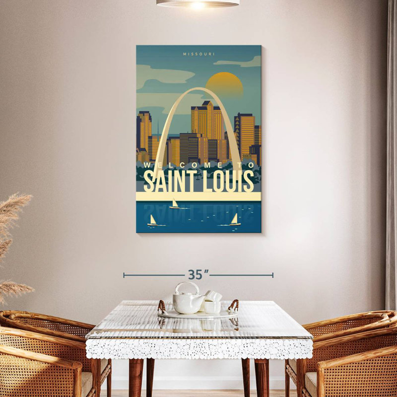 Aime Saint Louis Arch Poster, 45" H x 30" W
