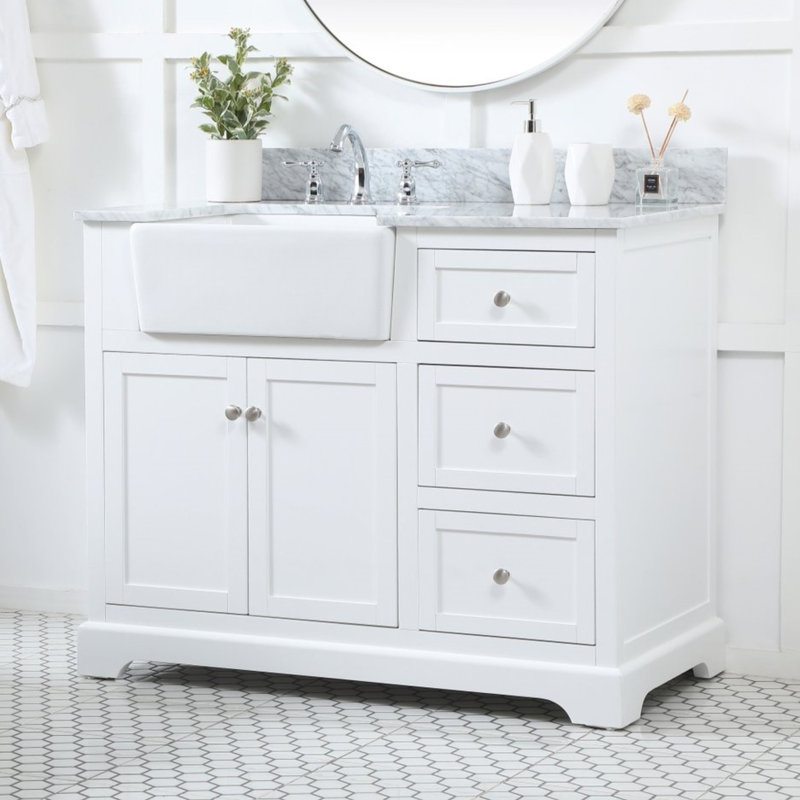 Ensemble de meuble-lavabo simple 42 po Pardue, Blanc