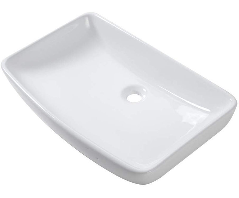 PLUSTEEL 15'' Ceramic Rectangular Vessel Bathroom Sink