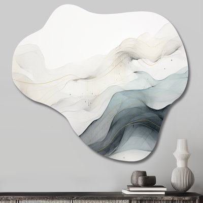 Dahnish - Asymmetrical Line Art Metal Wall Art, Cloud Metal Wall Sculpture Print