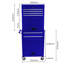 6 boîtes à outils amovibles avec serrure et roulettes, capacité de tiroir de 15 kg, armoire bleue pour garage avec atelier à panneaux suspendus-492665169