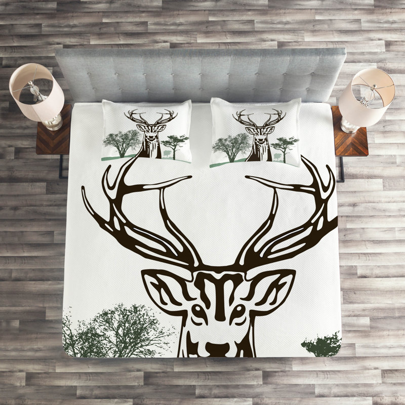 Rustic Polyester Coverlet, King Bedspread + 2 Shams