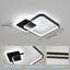 Square 33Cm LED Flush Mount With Remote